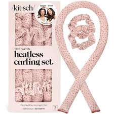 Kitsch Satin Heatless Curlers Set ? Heatless Curls Overnight with 34" Hair