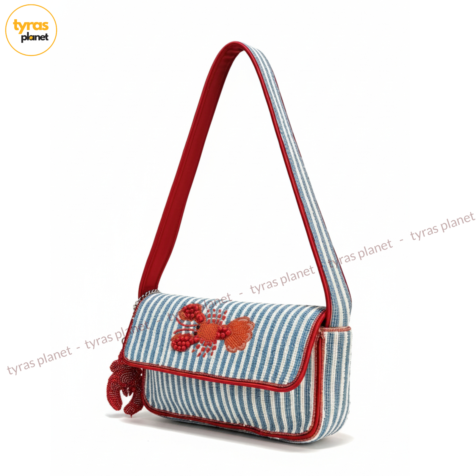 Brand NEW RELEASE LOBSTER BEADED BAG WITH LOBSTER CHARM MADE IN INDIA Viral