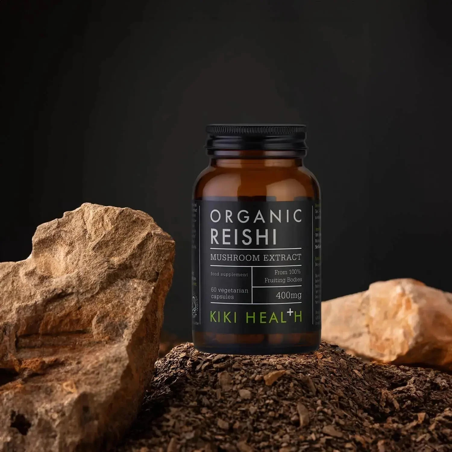 KIKI Health Organic Reishi Mushroom Extract 60 Veg Capsules Immune Support