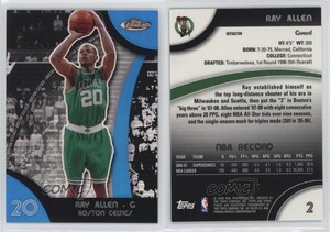 2007-08 Topps Finest Blue Refractor /199 Ray Allen #2 HOF