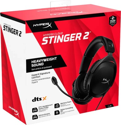 HyperX - Cloud Stinger 2 Wired Gaming Headset for PC - Black