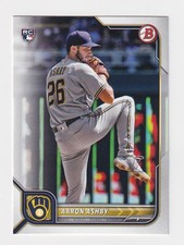 2022 BOWMAN BASEBALL AARON ASHBY ROOKIE CARD 21. rookie card picture