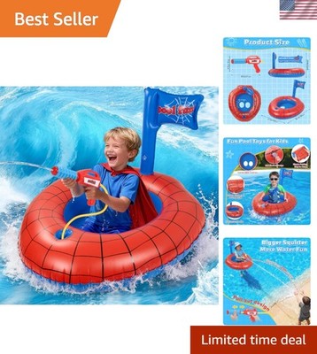 Inflatable Pool Float Water Gun Ride On Kids Toys Ages 3-8 Swimming Beach Floats