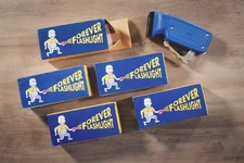 Vintage Dynamo Hand Crank Forever Flashlight, HTF Rare Blue, New in Box