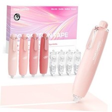 6MM Retractable White Correction Tape, 4PCS White Smooth Pull Out Pink