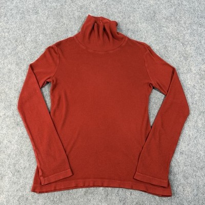 Uniqlo Long Sleeve Heattech Stretch Turtleneck T-Shirt Women's Size Medium Red