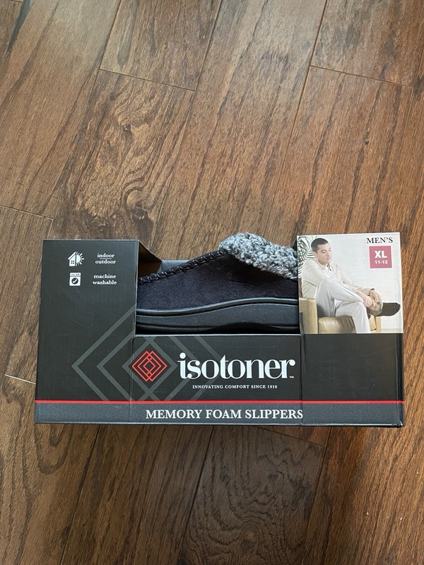 Isotopes Men’s House Shoes Slippers 11-12 XL 11 12 Memory Foam