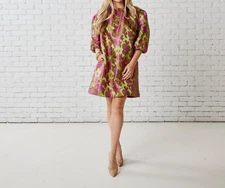 Caryn Lawn Asher Jacquard Dress Size One Size