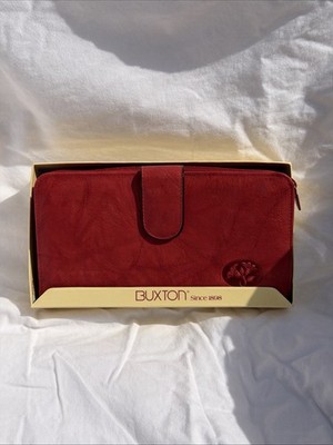 Buxton | Vintage Red Top Grain Cowhide Wallet Women's New in Box Supple