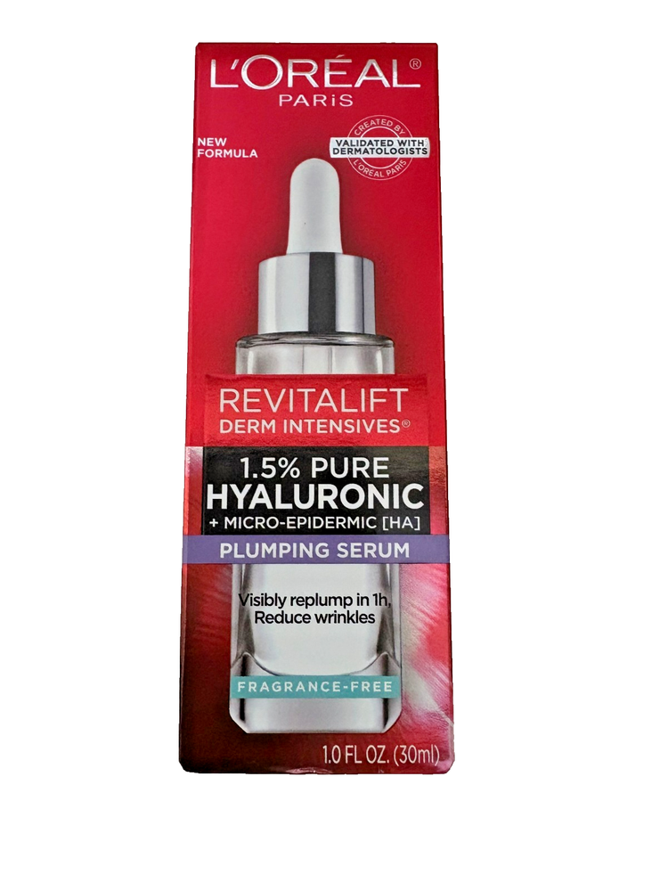 L'Oreal Revitalift 1.5% Hyaluronic Acid Plumping Serum for Hydrated Skin 1 oz