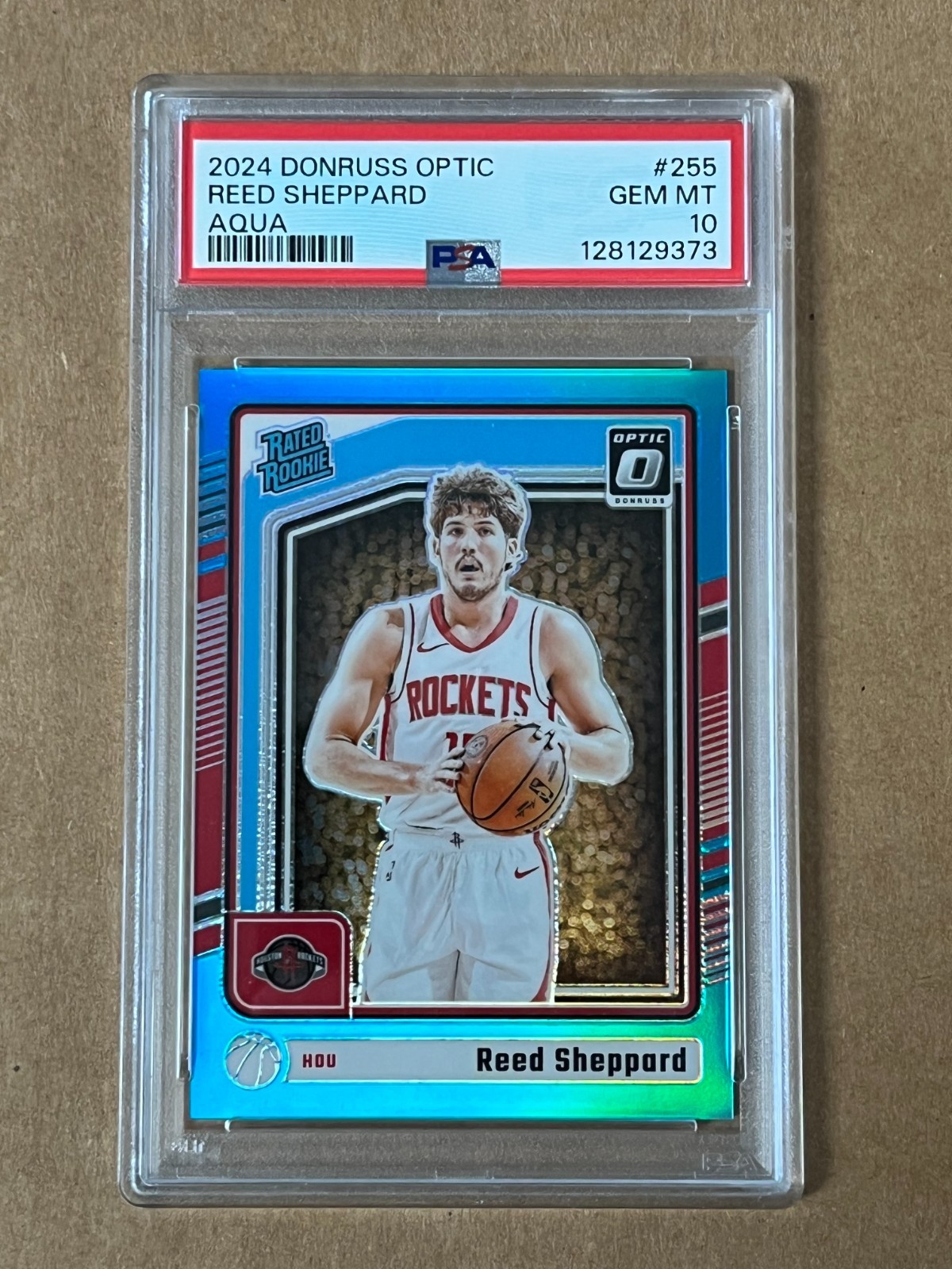 2024-25 Donruss Optic Reed Sheppard #255 Aqua /225 PSA 10