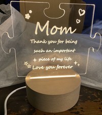 Gifts for Mom from Daughter Son Acrylic Engraved Night Light Gifts for Mom 6