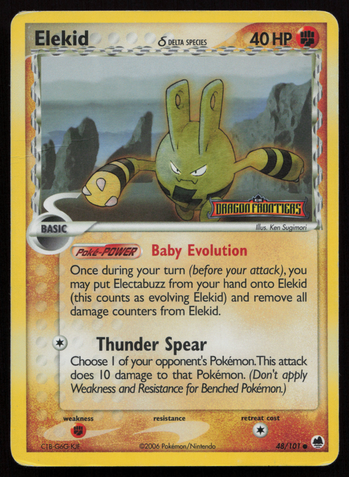 PL Elekid (Delta Species) 48/101 Dragon Frontiers Reverse Holo