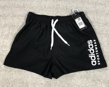 adidas Mens Essentials Logo CLX Swimming Shorts Small Black 3" Inseam BNWT