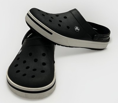 Crocs Sports Swing Back Black w/ White Edges Men s Sz US 9, Women s Sz US 11