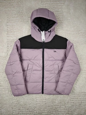 LEE – Doudoune Femme Lavande Noir Déperlante à Capuche – Chaude – Taille S et M - Photo 1/4