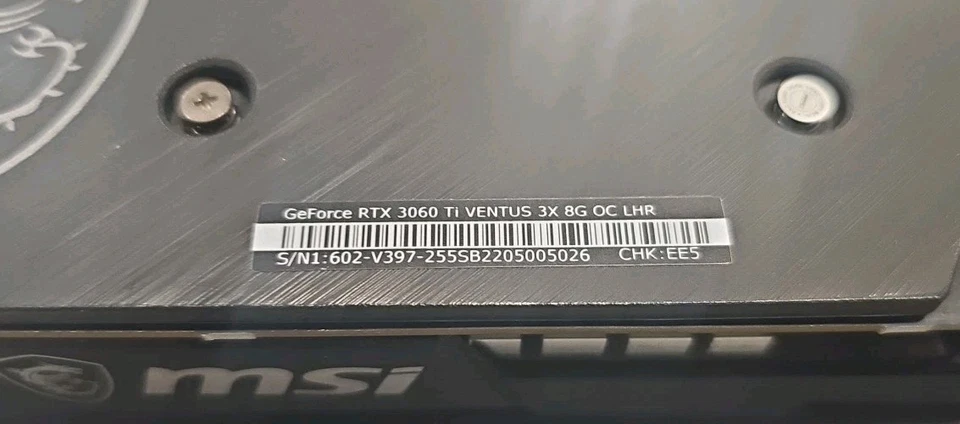 Dell RTX GeForce 3060 Ti 8GB Graphics Card - Used, Working - Image 3 of 4