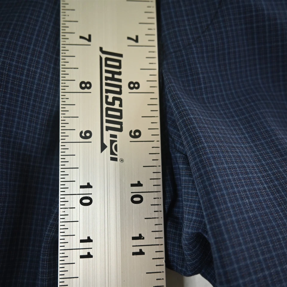 Pantalones de vestir rectos Jack Victor 29x34 azules a cuadros 100 % lana Plymouth Foto 3 de 4