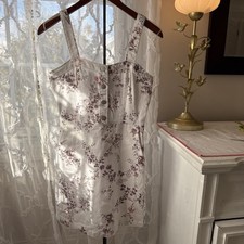 Pink Denim Floral Mini Dress #Y2K #Summer Size Med (7-8) Juniors