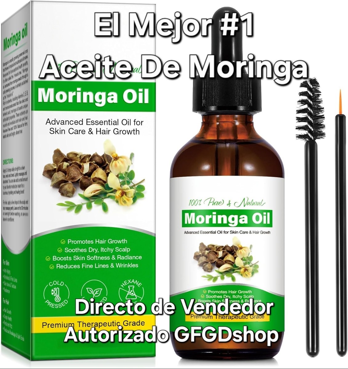 Aceite De Moringa Organico Para Arrugas La Cara Organico Prensado