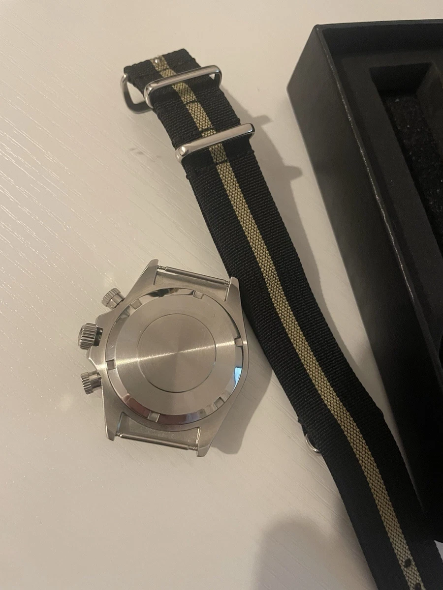 Seiko Mod Quarz Vk63 40mm Black And Gold