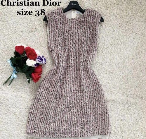 Abito in maglia rosa Christian Dior pezzo unico moda donna autentico da Ja