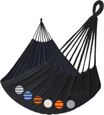 Double Hammock 2 Person Canvas Cotton Hammock for Patio Porch Garden - 500lbs