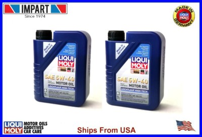 Liqui Moly 5w-40 Motor Oil Leichtlauf High Tech (2) 1 Liter Bottles LM2331