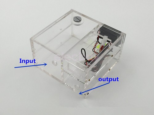 Acrylic Reservoir Dual CD Rom Bay Water Tank With Thermometer Flowmeter G1/4 - Picture 4 of 5