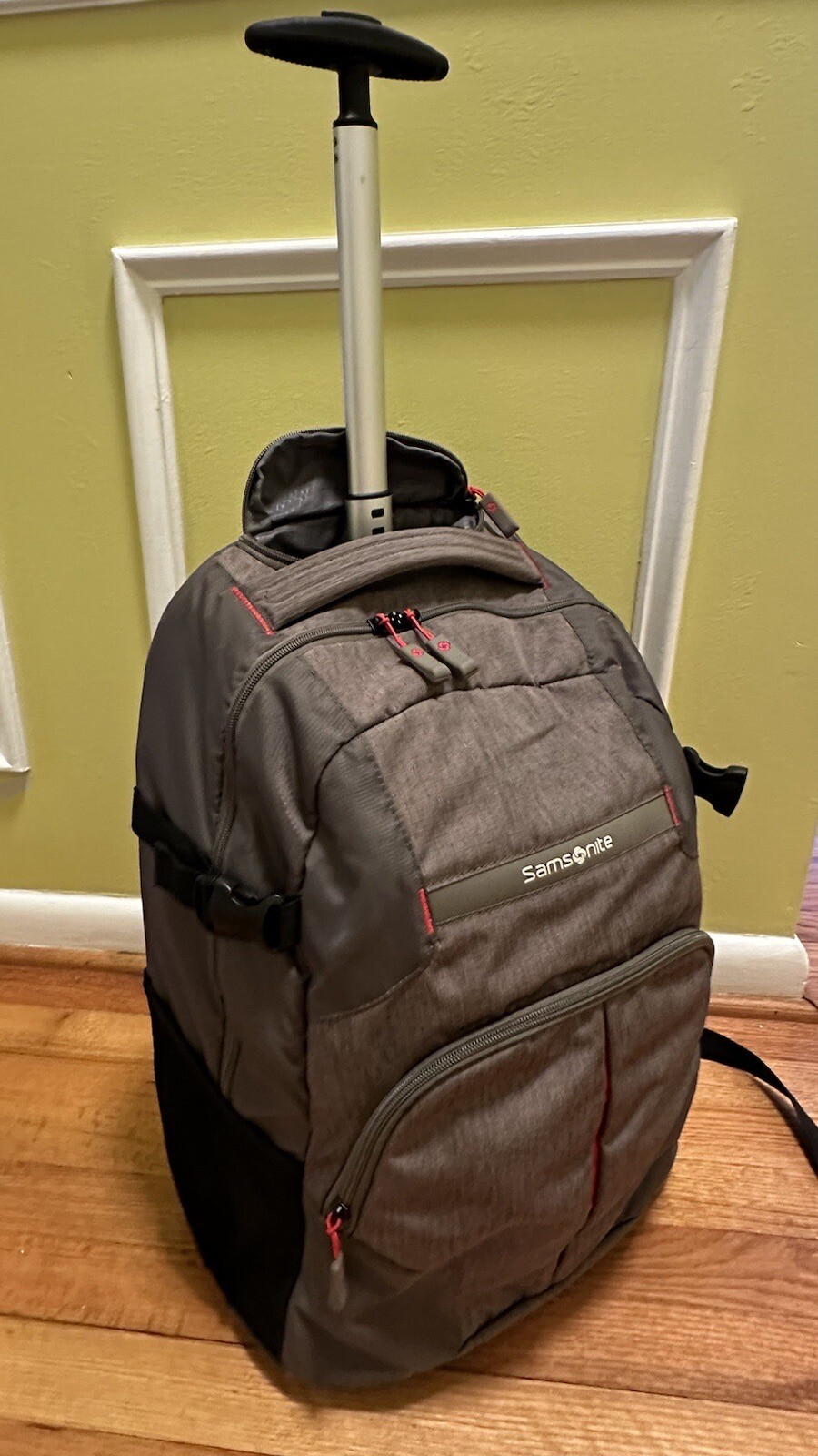 New SAMSONITE Rewind Laptop Backpack with Wheels 16" taupe 2 Wheeled Luggage eBay