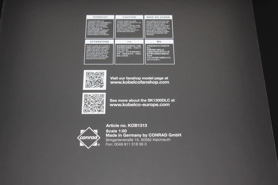 Conrad 2231 Kobelco SK 1300 DLC 10 Demolition Excavator 1:50 New OVP - Image 4 of 4