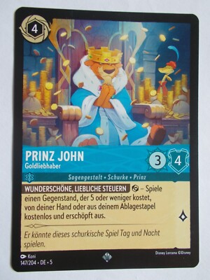 Disney Lorcana Karte Himmelsleuchten 147/204 PRINZ JOHN