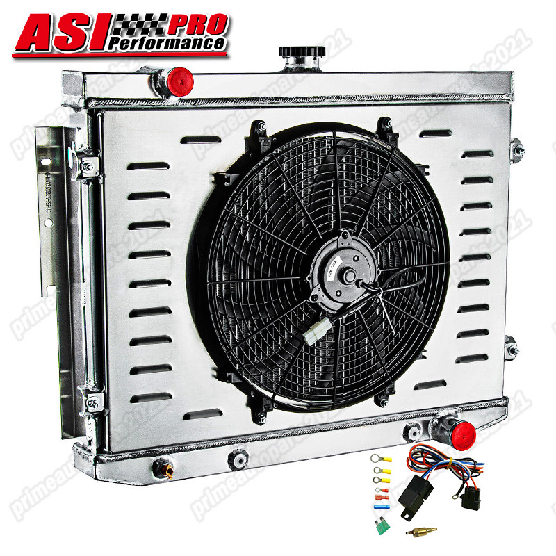 3ROW RADIATOR & SHROUD FAN Fits 1973-74 DODGE CORONET CHARGER SATELLITE 7.2L 440