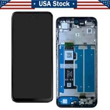 For Motorola Moto G Play 2024 XT2413-1 LCD Display Touch Screen Digitizer Frame