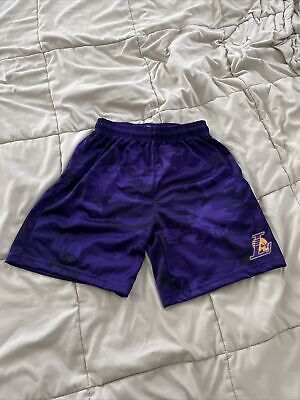 Warren Lotas LA Lakers Reaper Purple Camo Mesh Shorts Size M New