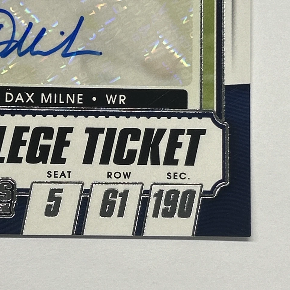 2021 Contenders Draft Picks College Ticket AUTO RC #285 Dax Milne Rookie - Image 4 of 4