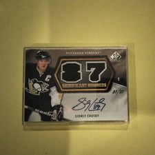 Sidney  Crosby Spx Signifacant Numbers Autographed Card