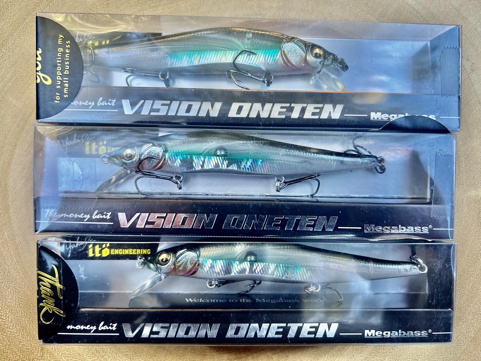 Megabass (Lot Of 3) Ito Vision Oneten Suspending Jerkbaits, Free Shipping! NWT! - Image 8