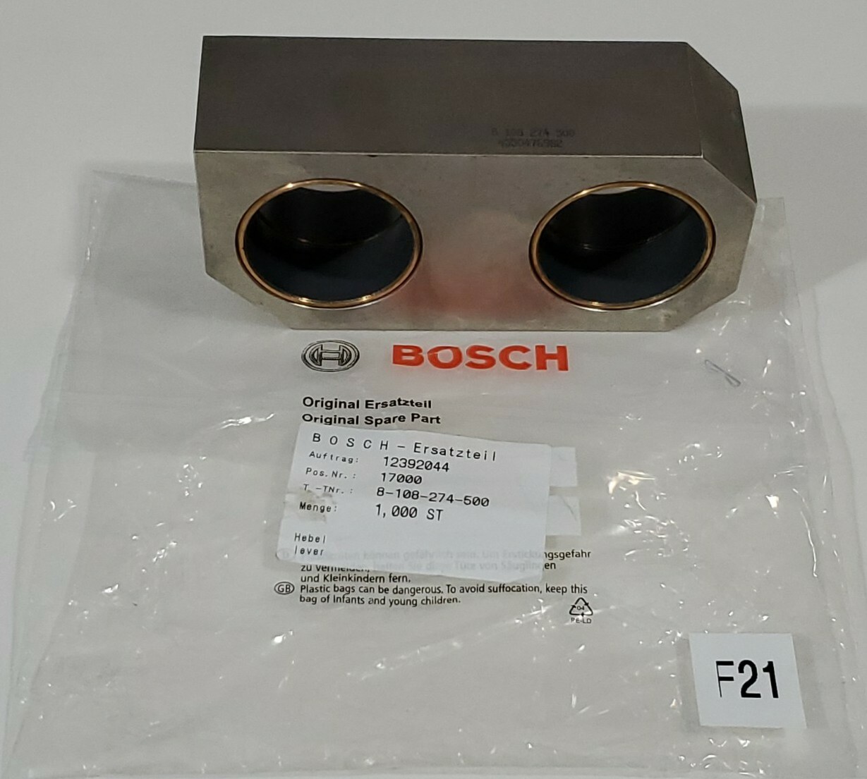 *NEW IN BAG* Bosch Packaging Machine Hebel/Lever 8-108-274-500 + Warranty!