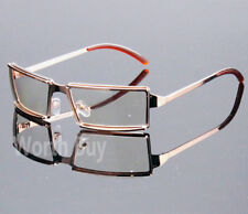 New Men Women Rectangular Frame Clear Lens Glasses Designer Fashion Wrap Around
