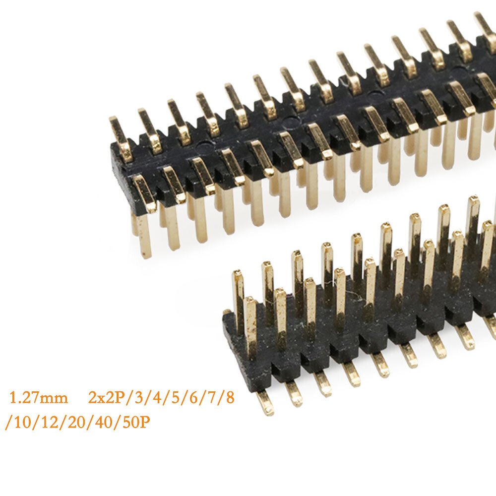 2PM   【ちょろ】 1.27mm Pitch 2x(2P to 40P) Double Row Male Pin Header PCB