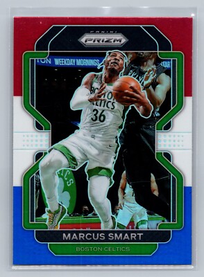 2021-22 Panini Prizm #43 Marcus Smart Red White and Blue Boston Celtics