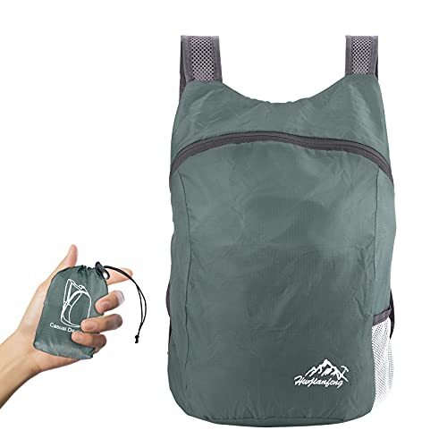 20L Ultralight Foldable Backpack Compact Hiking Rucksack Gray