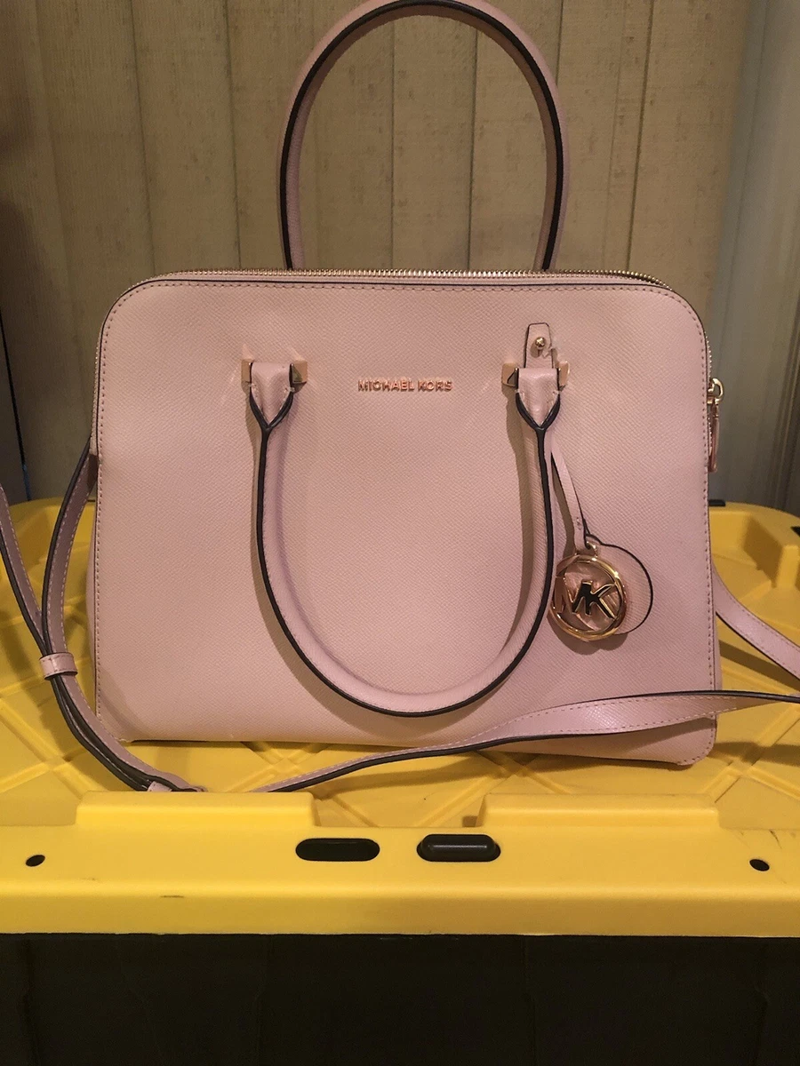 Michael michael kors houston double store zip crossgrain leather satchel