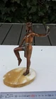 Antique Metal Marble Sculpture EGYPTIAN DANCER