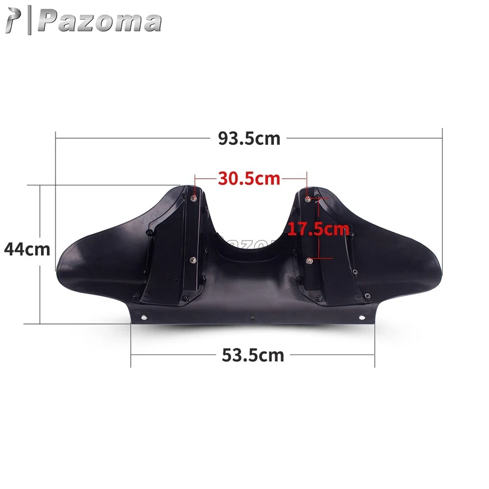 Carenado de murciélago exterior delantero ABS con parabrisas para Harley Fat Boy FLSTF FLFB Foto 4 de 4