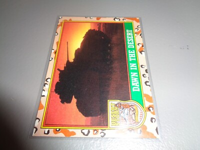 #ad Dawn in the Desert Trading card #83 Desert Storm 1991Topps gulf war tank $0.99