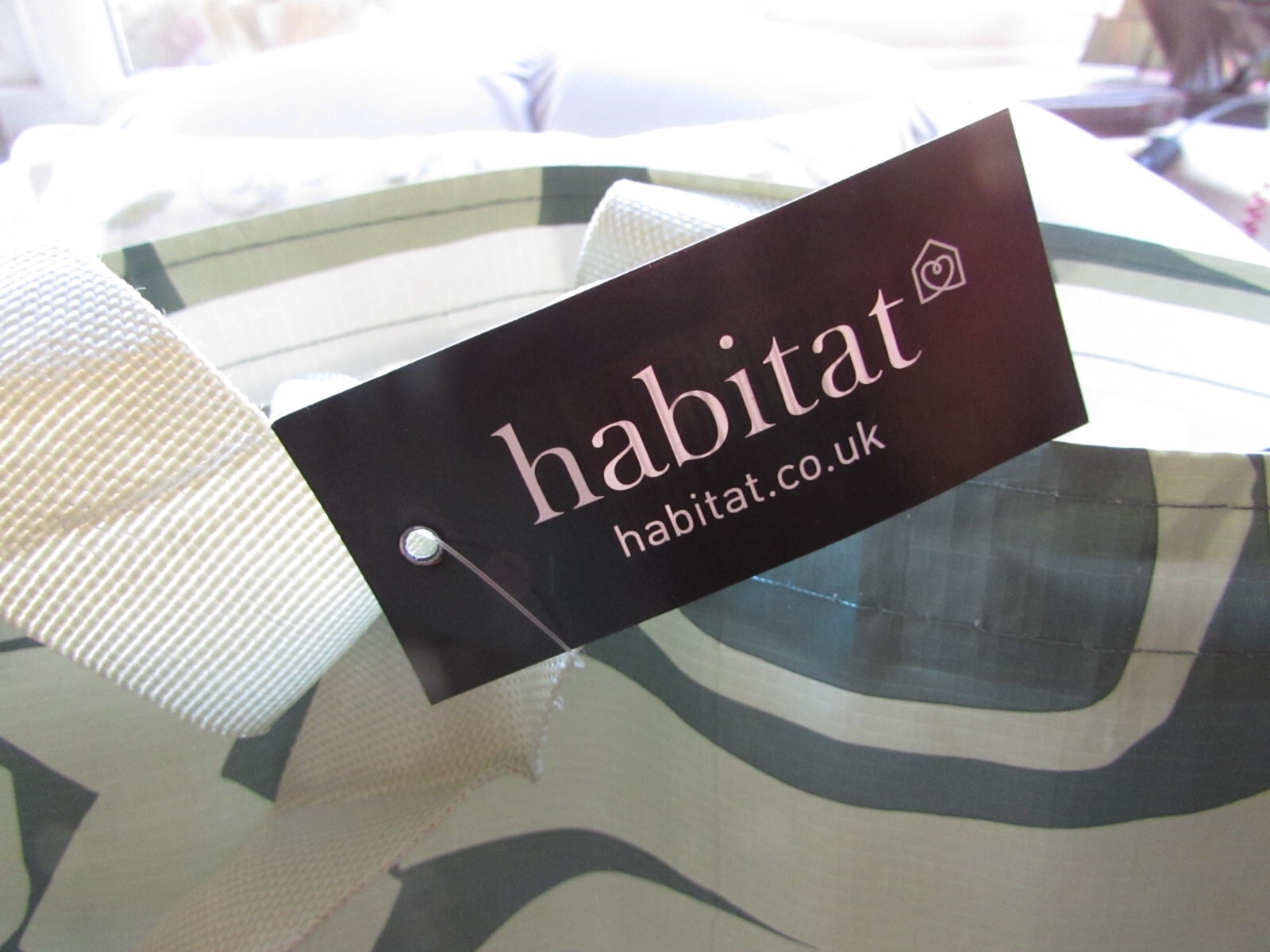 Habitat at Sainsburys Large Green Abstact Print shopping Tote Bag new