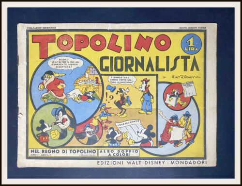⭐ TOPOLINO GIORNALISTA - Regno di Topolino Disney # 11 (2)- 1936- DISNEYANA.IT ⭐ - Imagen 1 de 5