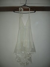 White Strappy Backless Lacy Dress